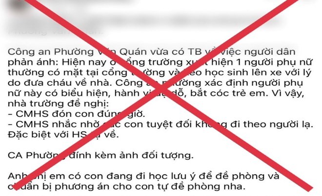 Hà Nội: Thông tin “bắt cóc trẻ em” tại Văn Quán là không chính xác