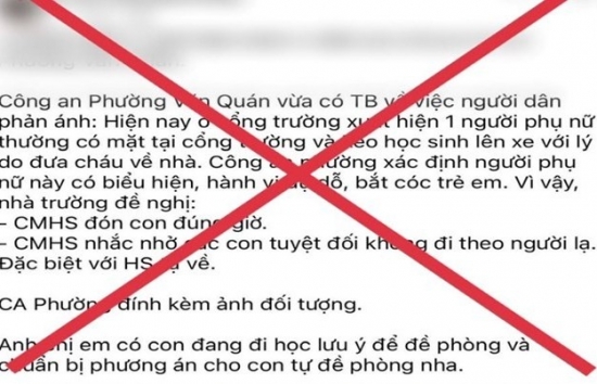 Hà Nội: Thông tin “bắt cóc trẻ em” tại Văn Quán là không chính xác