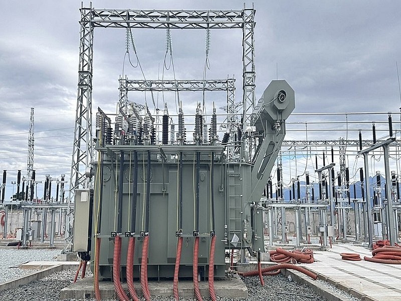 MBA T1-63MVA đã được lắp đặt sẵn sàng đóng điện tại trạm 110kV Tam Dương