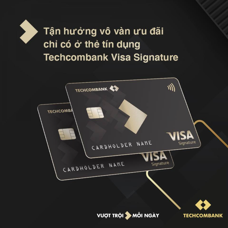 Thẻ tín dụng Techcombank Signature - Xứng tầm đẳng cấp thượng lưu