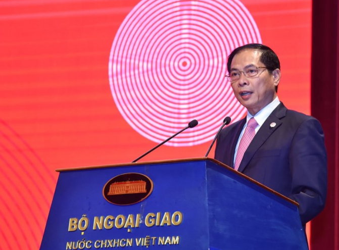 Bộ trưởng Ngoại giao Bùi Thanh Sơn phát biểu khai mạc Hội nghị.