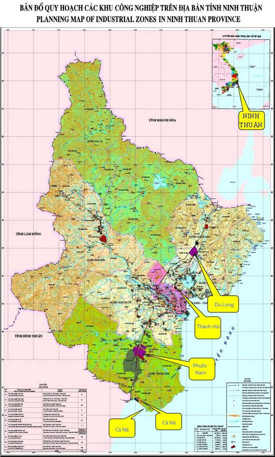 Bản đồ quy hoạch Khu công nghiệp tỉnh Ninh Thuận. Ảnh: bqlkcn.ninhthuan.gov.vn