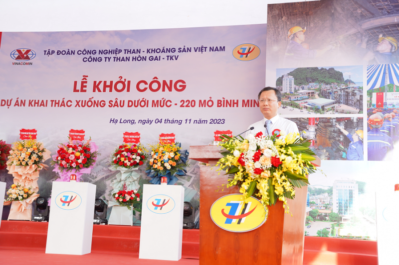 Khởi công Dự án khai thác xuống sâu dưới mức - 220 mỏ Bình Minh Công ty Than Hòn Gai