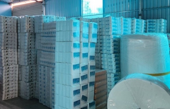 Thanh Hóa: Phát hiện cơ sở sản xuất giấy vệ sinh giả cực lớn