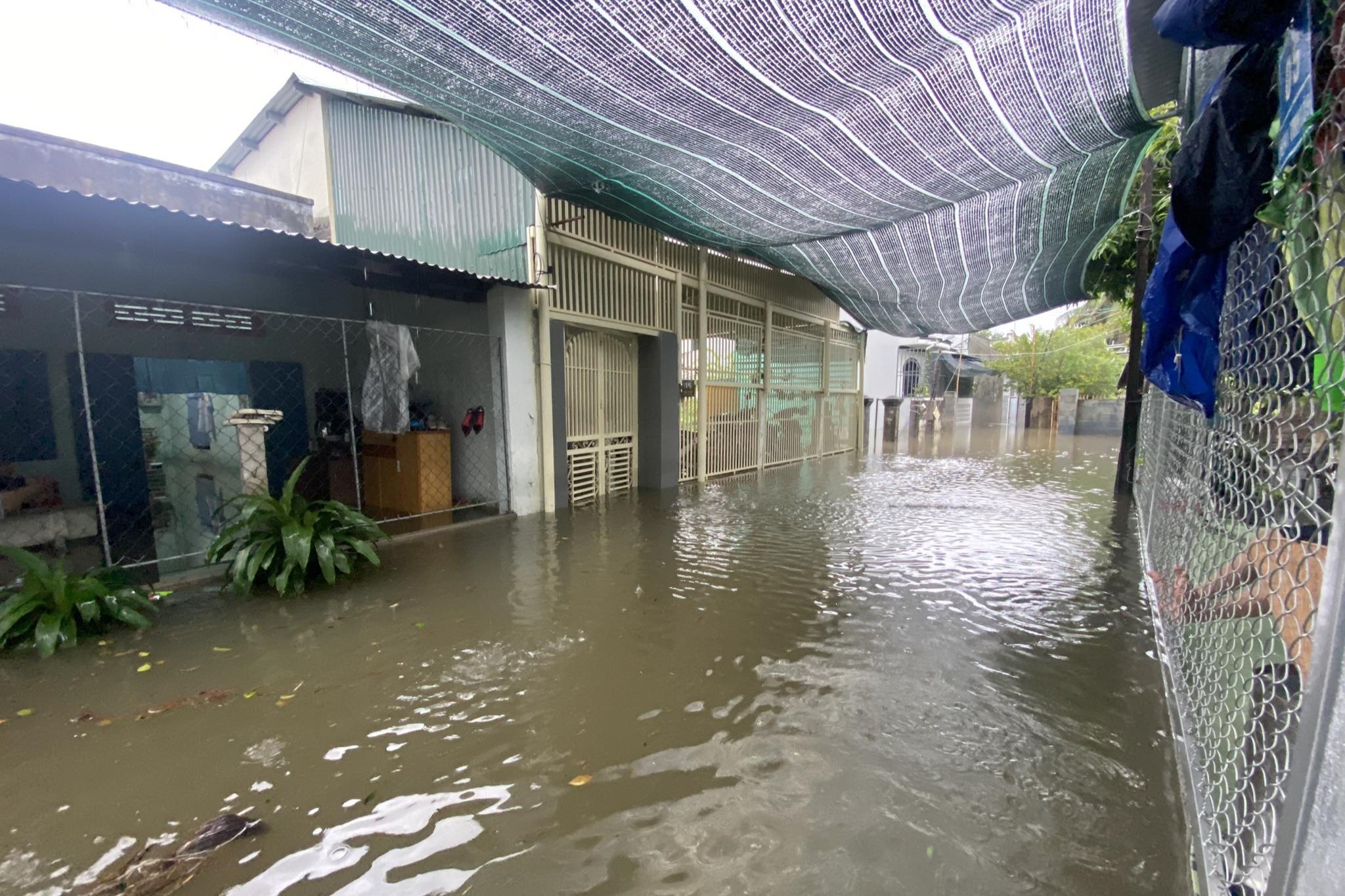 Nhiều nơi ở Khánh Hòa ngập sâu do mưa lớn
