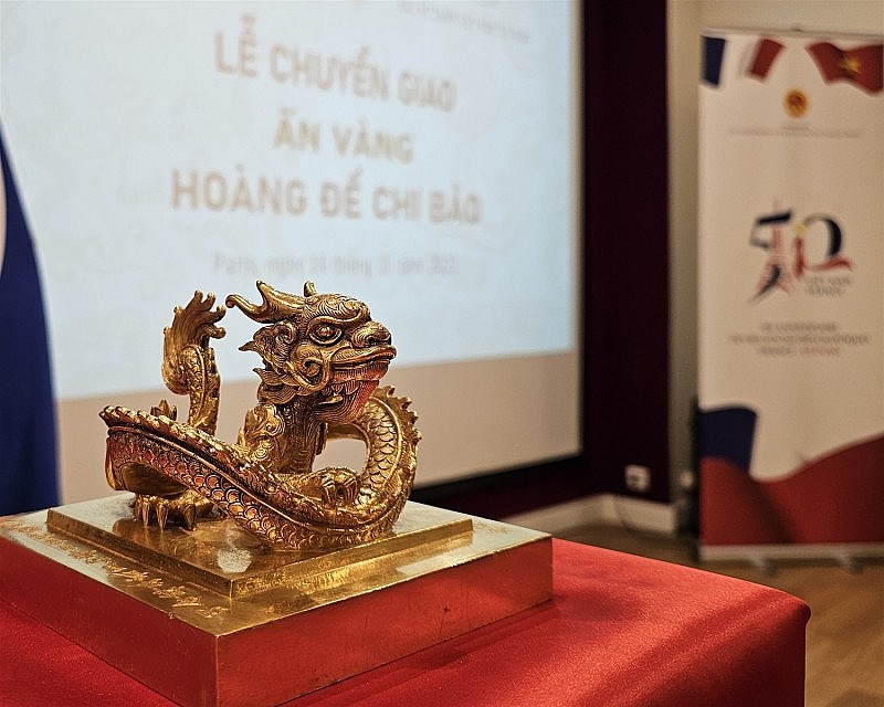 Ấn vàng triều Nguyễn đã được chuyển giao từ Pháp về Việt Nam