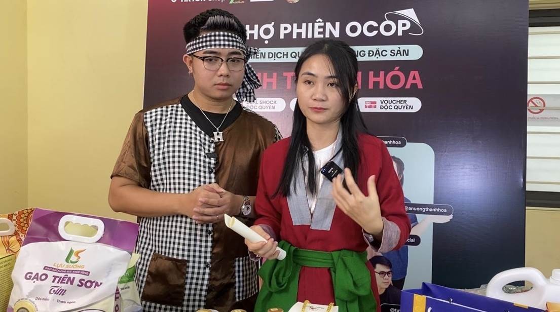 Chợ phiên OCOP Thanh Hóa thu hút hàng trăm nghìn người xem, chốt hàng nghìn đơn hàng