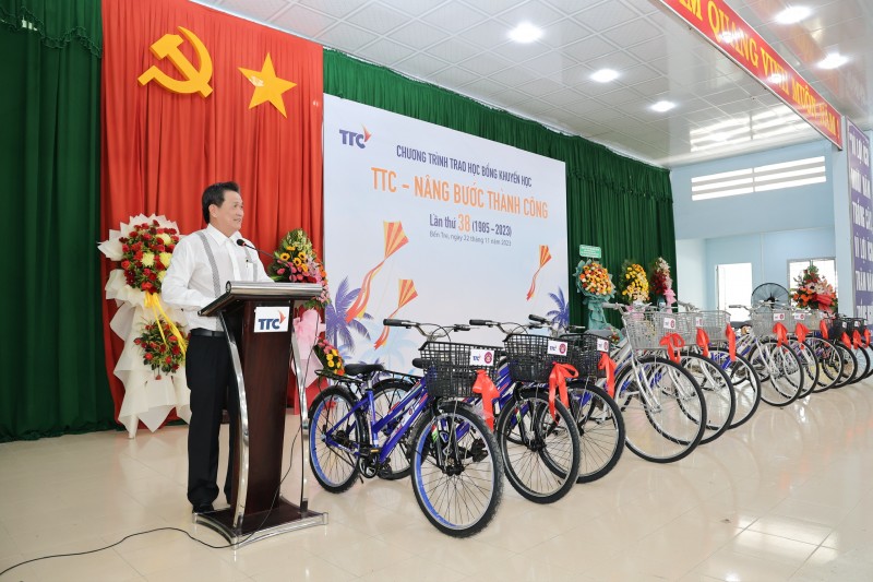 Ông Đặng Văn Thành - Chủ tịch Tập đoàn TTC cho biết Tập đoàn TTC luôn xem đây là một phần trách nhiệm và cam kết tiếp tục đồng hành với địa phương - đặc biệt là quê hương Bến Tre