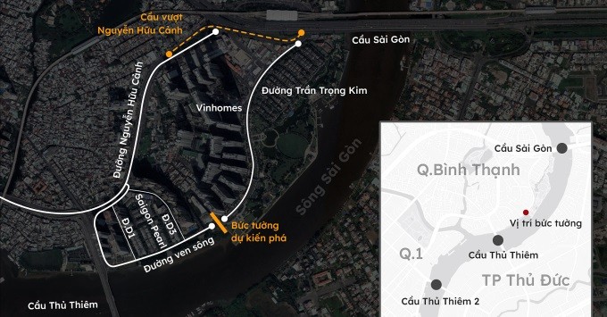 TP. Hồ Chí Minh: Sắp phá bỏ bức tường ngăn 2 khu dân cư cao cấp ven sông Sài Gòn