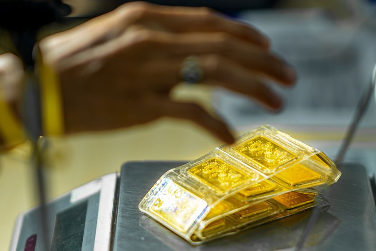 Giá vàng miếng SJC có thể lập đỉnh cao mới trên thị trường Việt Nam trong tuần tới. (Ảnh: HH)