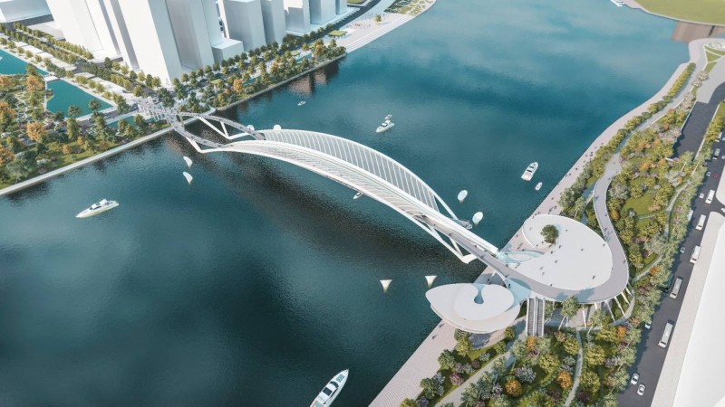 Sắp có cầu đi bộ 1.000 tỷ đồng qua sông Sài Gòn nối Thủ Thiêm với quận 1