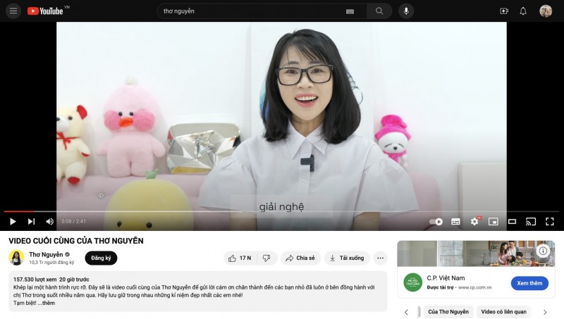 Khán giả nghi ngờ khi YouTuber Thơ Nguyễn tuyên bố giải nghệ