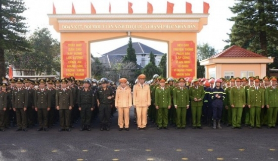 Lâm Đồng: Lực lượng Công an đồng loạt ra quân thực hiện đợt cao điểm tấn công trấn áp tội phạm
