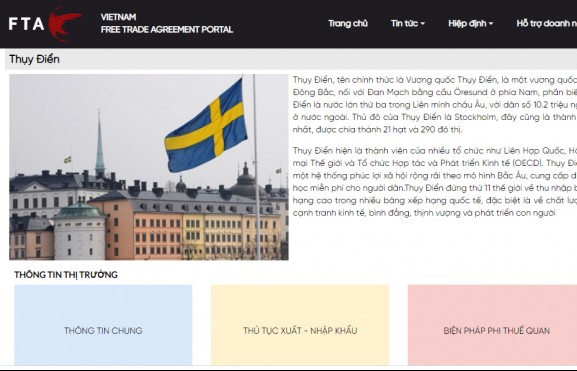 Cổng FTAP - "sổ tay" thông tin về thị trường Thụy Điển