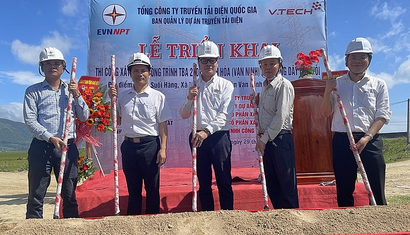 Triển khai thi công Dự án Trạm biến áp 220kV Ninh Hòa và đường dây đấu nối