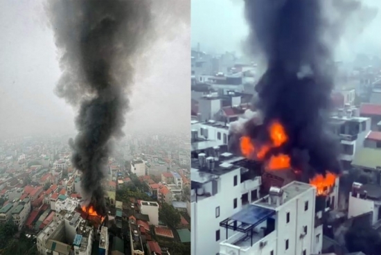 Hà Nội: Cháy nhà ở Long Biên, khói lửa ngùn ngụt