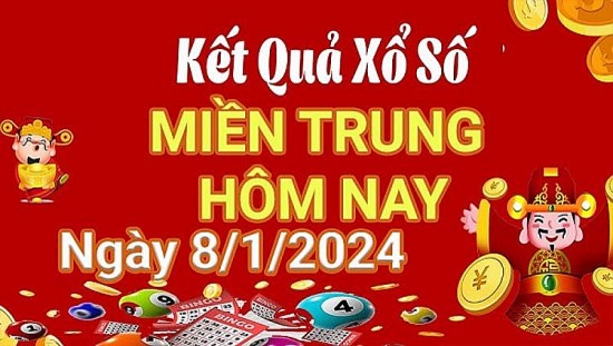 XSMT 8/1, Kết quả xổ số miền Trung hôm nay 8/1/2024, xổ số miền Trung ngày 8 tháng 1,trực tiếp XSMT 8/1