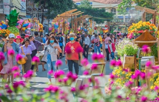 TP. Cần Thơ: Thay thế đường hoa bằng vườn hoa nghệ thuật Tết Nguyên đán 2024
