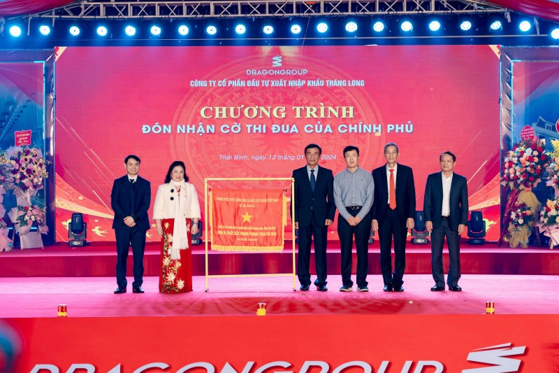 Thái Bình: DragonGroup nhận Cờ thi đua của Chính phủ và khánh thành nhà máy sợi công nghệ cao