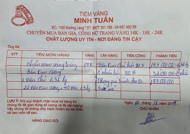 Hà Nội: Bị tố ‘bội tín’, tiệm vàng Minh Tuấn nói gì?