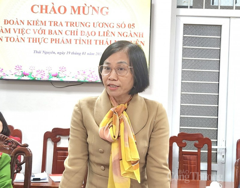 Đoàn kiểm tra liên ngành Trung ương làm việc với Thái Nguyên về an toàn thực phẩm