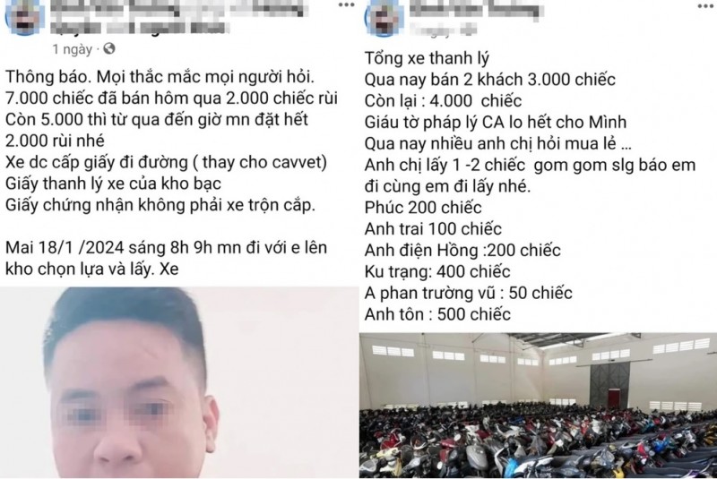 TP. Hồ Chí Minh: Công an xác minh vụ thanh niên livestream rao bán 7.000 xe tang vật