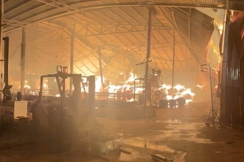 Vụ cháy tại cơ sở chế biến gỗ ở huyện Thanh Sơn, tỉnh Phú Thọ