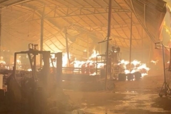 Cháy lớn tại xưởng gỗ "hoạt động chui" ở Phú Thọ