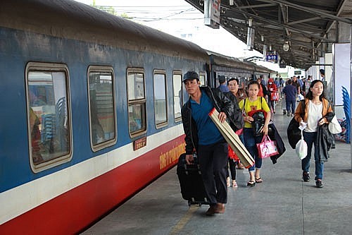 Đường sắt tăng thêm tàu Tết từ Hà Nội đi các tuyến