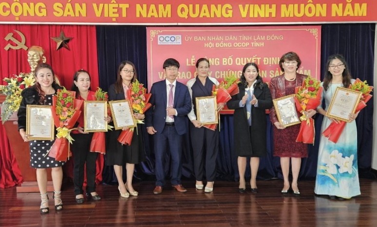 Lâm Đồng: Trao chứng nhận OCOP 4 sao cho 21 sản phẩm