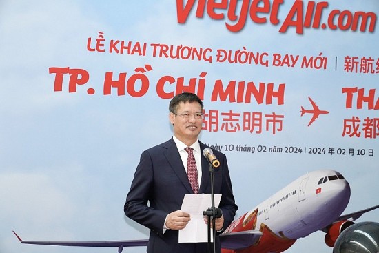 Vietjet khai trương đường bay TP. Hồ Chí Minh - Thành Đô (Trung Quốc)