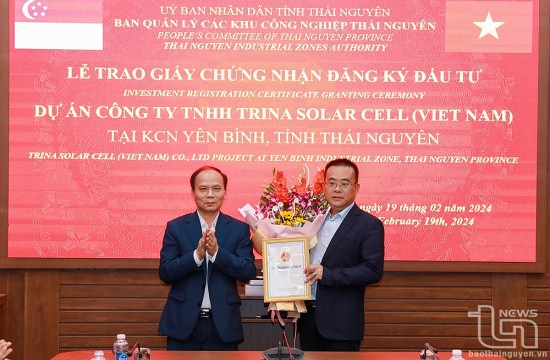 Thái Nguyên: Đầu tư thêm dự án 454 triệu USD vào Khu công nghiệp Yên Bình