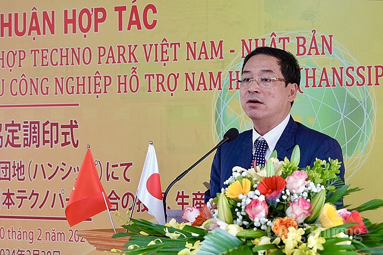 Chủ tịch HANSIBA, Chủ tịch HĐQT N&G GROUP Nguyễn Hoàng phát biểu tại sự kiện