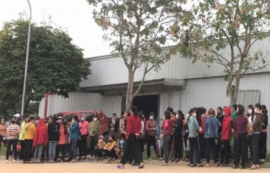 Nghệ An: 300 công nhân may ngừng việc để yêu cầu công ty trả lương