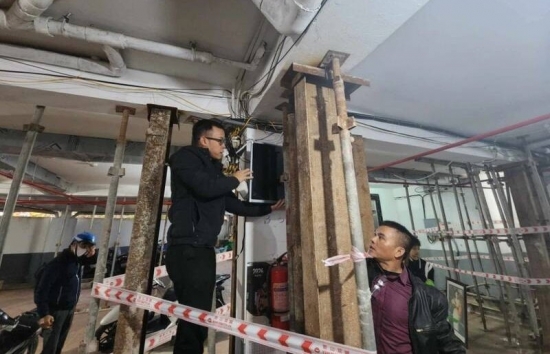 Hà Nội: Quận Thanh Xuân lên tiếng về chung cư mini bị nứt cột
