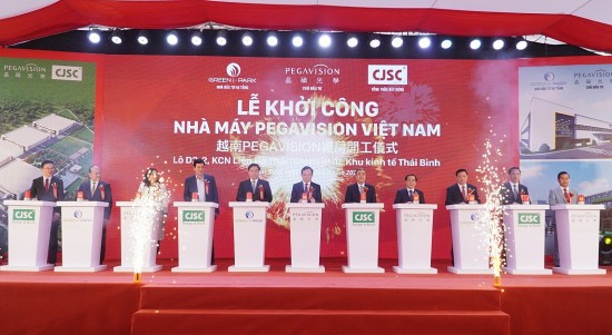 Thái Bình: Khởi công dự án nhà máy Pegavision Việt Nam với vốn đầu tư 200 triệu USD