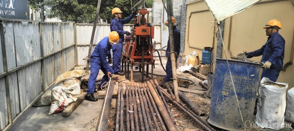 Bình Dương: Khoan khảo sát địa chất công trình xây dựng hầm chui nút giao thông ngã năm Phước Kiến
