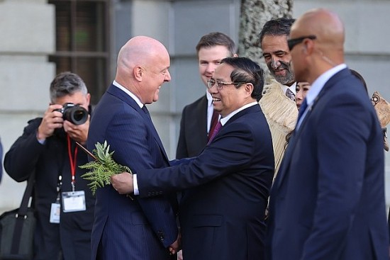 Chùm ảnh: Lễ đón Thủ tướng Phạm Minh Chính thăm chính thức New Zealand theo nghi thức đặc biệt