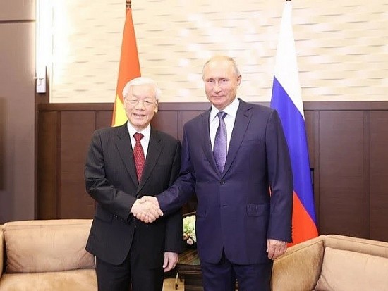 Tổng Bí thư Nguyễn Phú Trọng chúc mừng Tổng thống Nga Vladimir Putin
