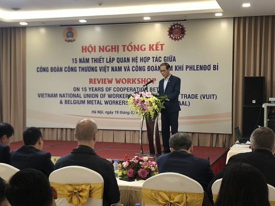 15 năm thiết lập quan hệ hợp tác giữa Công đoàn Công Thương Việt Nam và Công đoàn Kim khí Phlenđơ Bỉ