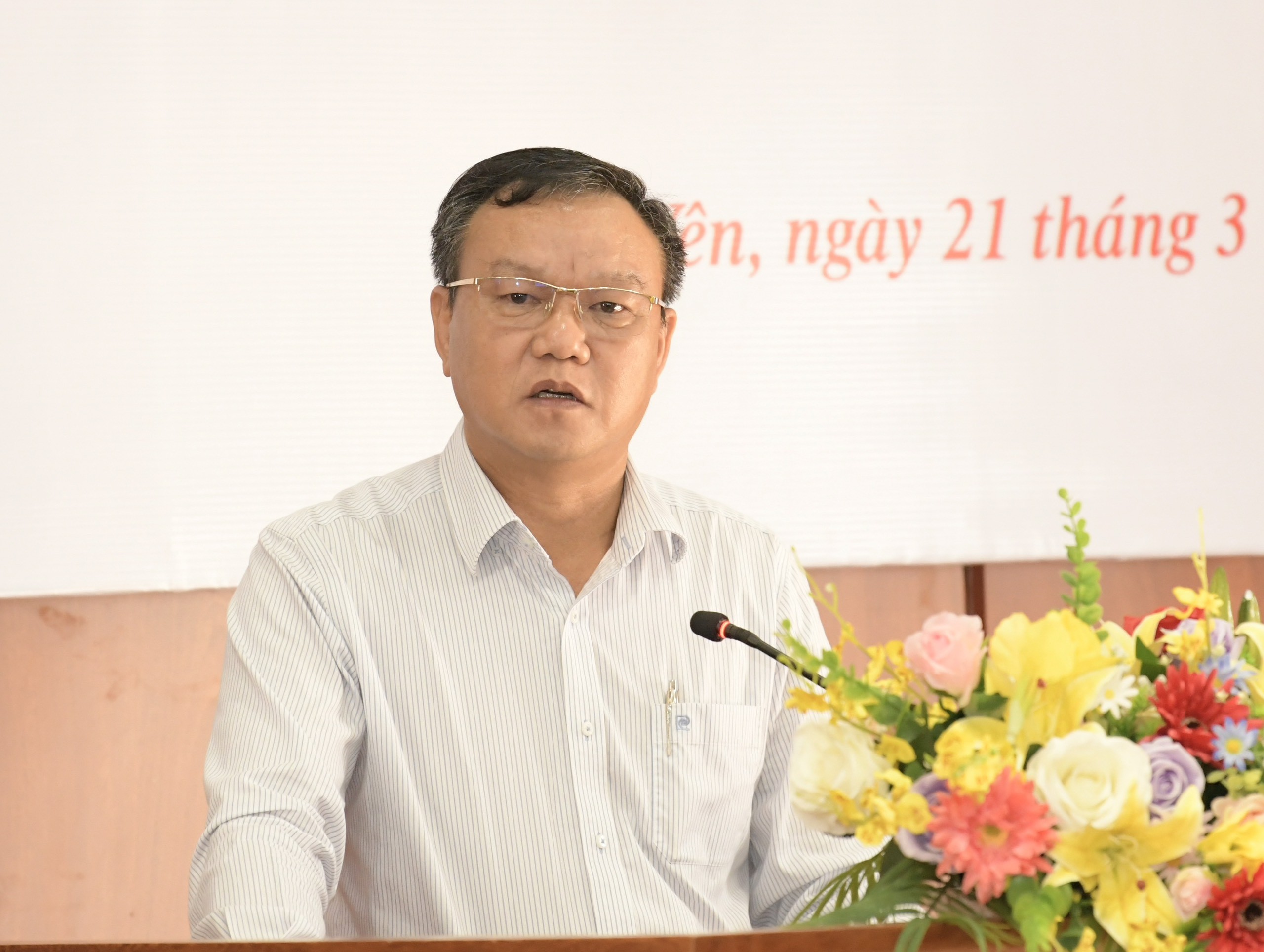 Ông Đào Mỹ, Phó Chủ tịch UBND tỉnh Phú Yên, Trưởng Ban tổ chức Giải Vô địch quốc gia Marathon và cự ly dài Báo Tiền Phong lần thứ 65.