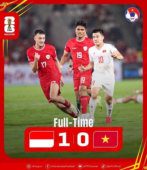Tường thuật trực tiếp bóng đá Việt Nam 0 - 1 Indonesia: Việt Nam thua tiếc nuối