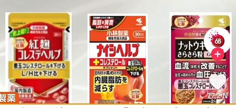 Bộ y tế Công ty Dược phẩm Kobayashi đang thu hồi một số sản phẩm có nguy cơ gây tổn thương thận. Ảnh: Cục An toàn thực phẩm