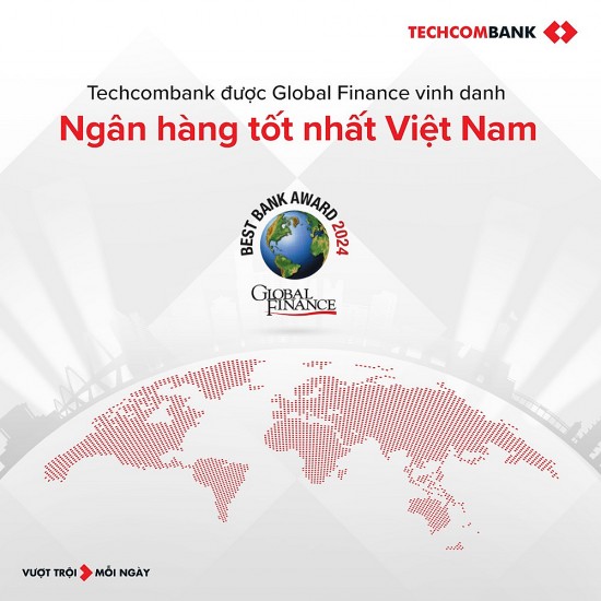 Techcombank được Global Finance vinh danh Ngân hàng tốt nhất Việt Nam