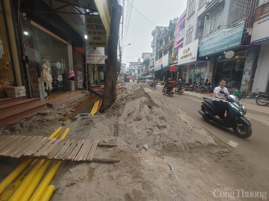 Vĩnh Phúc: Công trình ĐT304 đoạn đi qua địa phận thị trấn Thổ Tang thi công không đảm bảo an toàn