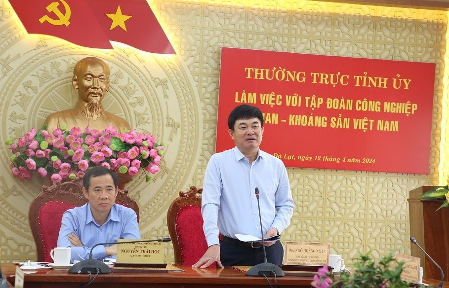 Lãnh đạo Tập đoàn TKV làm việc với tỉnh ủy Lâm Đồng