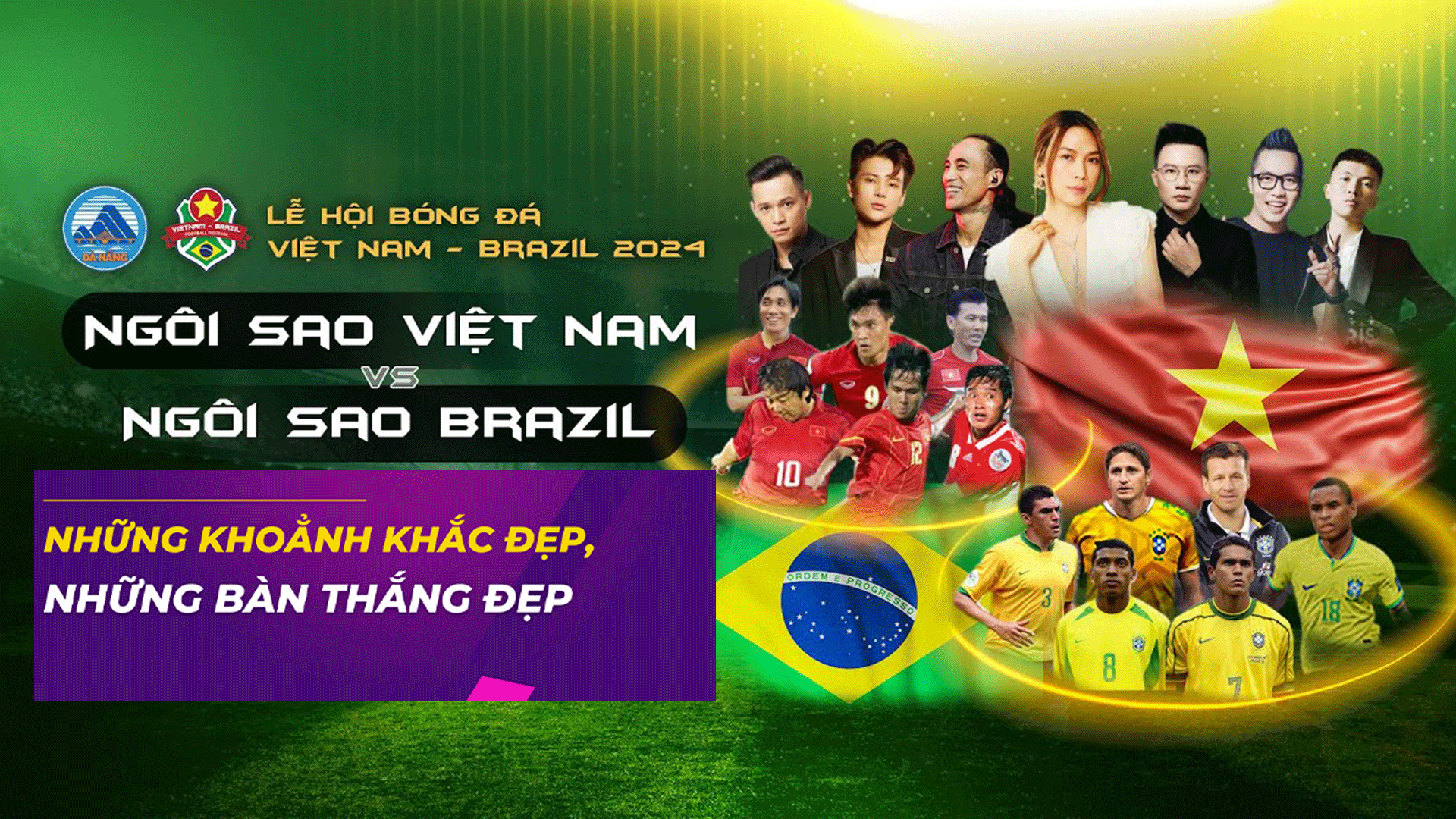 VIDEO những bàn thắng đẹp giữa các cựu ngôi sao Việt Nam và Brazil