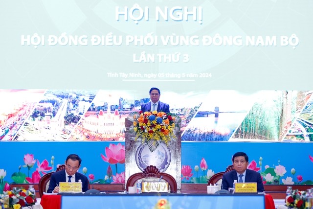 Thủ tướng Phạm Minh Chính: 5 điểm nổi bật, 6 giải pháp để Đông Nam Bộ tiếp tục phát triển mạnh mẽ