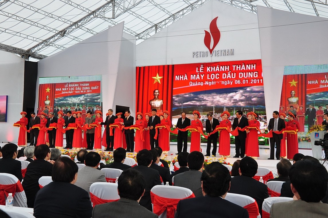 Ngày 6/1/2011, Petrovietnam long trọng tổ chức Lễ Khánh thành NMLD Dung Quất.