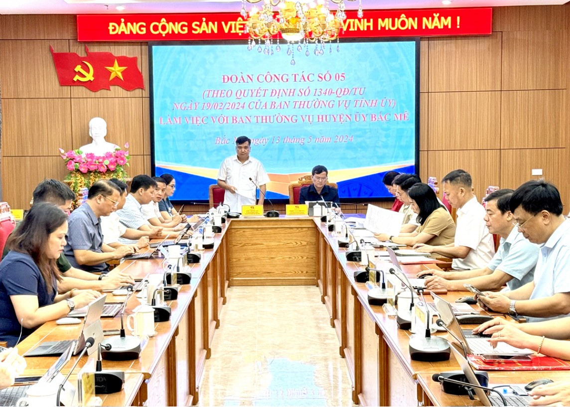 Hà Giang: Đoàn công tác số 5 của Ban Thường vụ Tỉnh ủy làm việc với Huyện ủy Bắc Mê